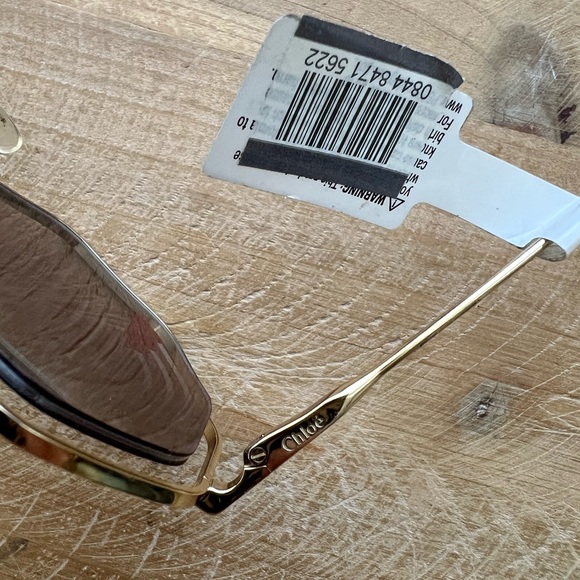 CHLOÉ Havana 58MM Hexagon Sunglasses New